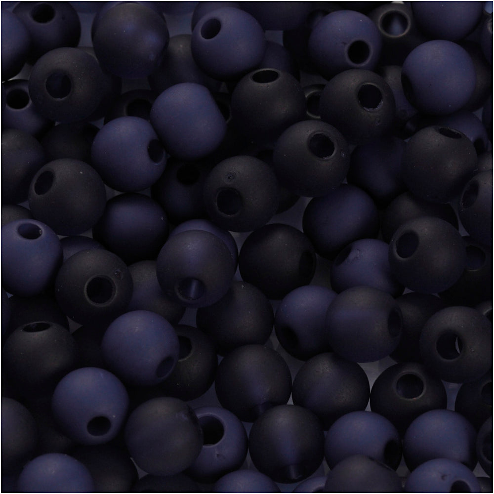 Creativ company plastic kralen, d 6 mm, gatgrootte 2 mm, ca. 150 stuk, blauw, 40 gr 1 doos