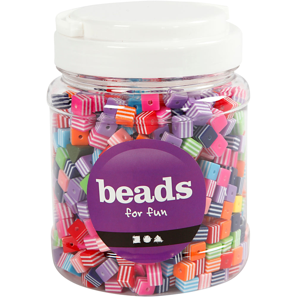 Creativ company multi mix, afm 8x8 mm, gatgrootte 2,5 mm, ca. 950 stuk, 500 gr, 700 ml 1 doosje