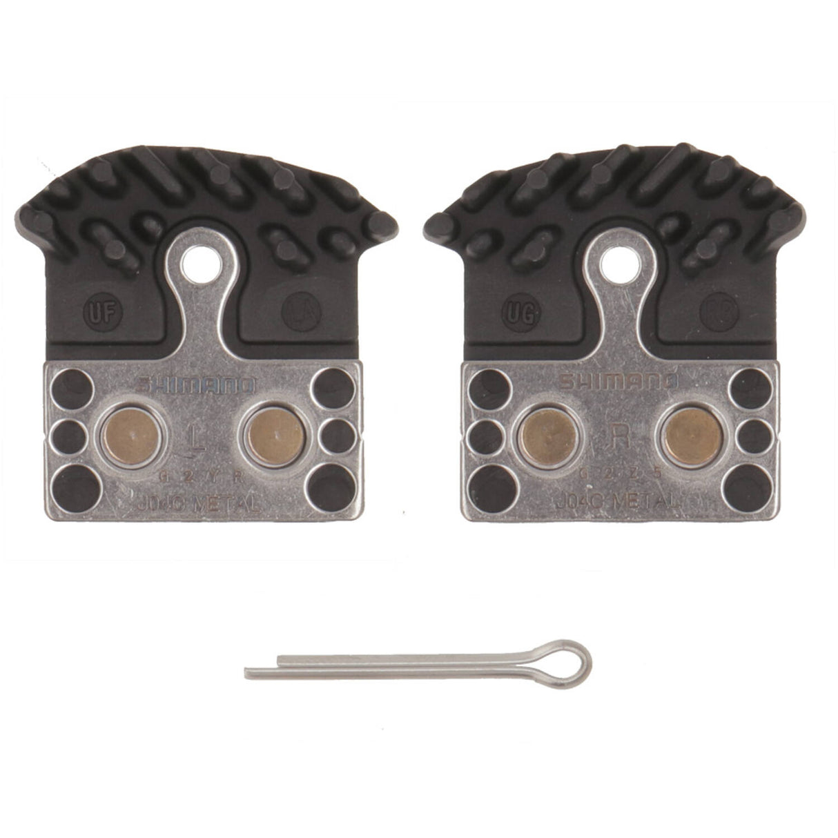 Bloc de frein à disque Shimano Ensemble de métal J04C avec ailettes de refroidissement
