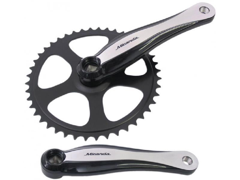 Miranda crankset beta1 plus 46 teeth 3 32 leaf стоманена манивела алуминий черен