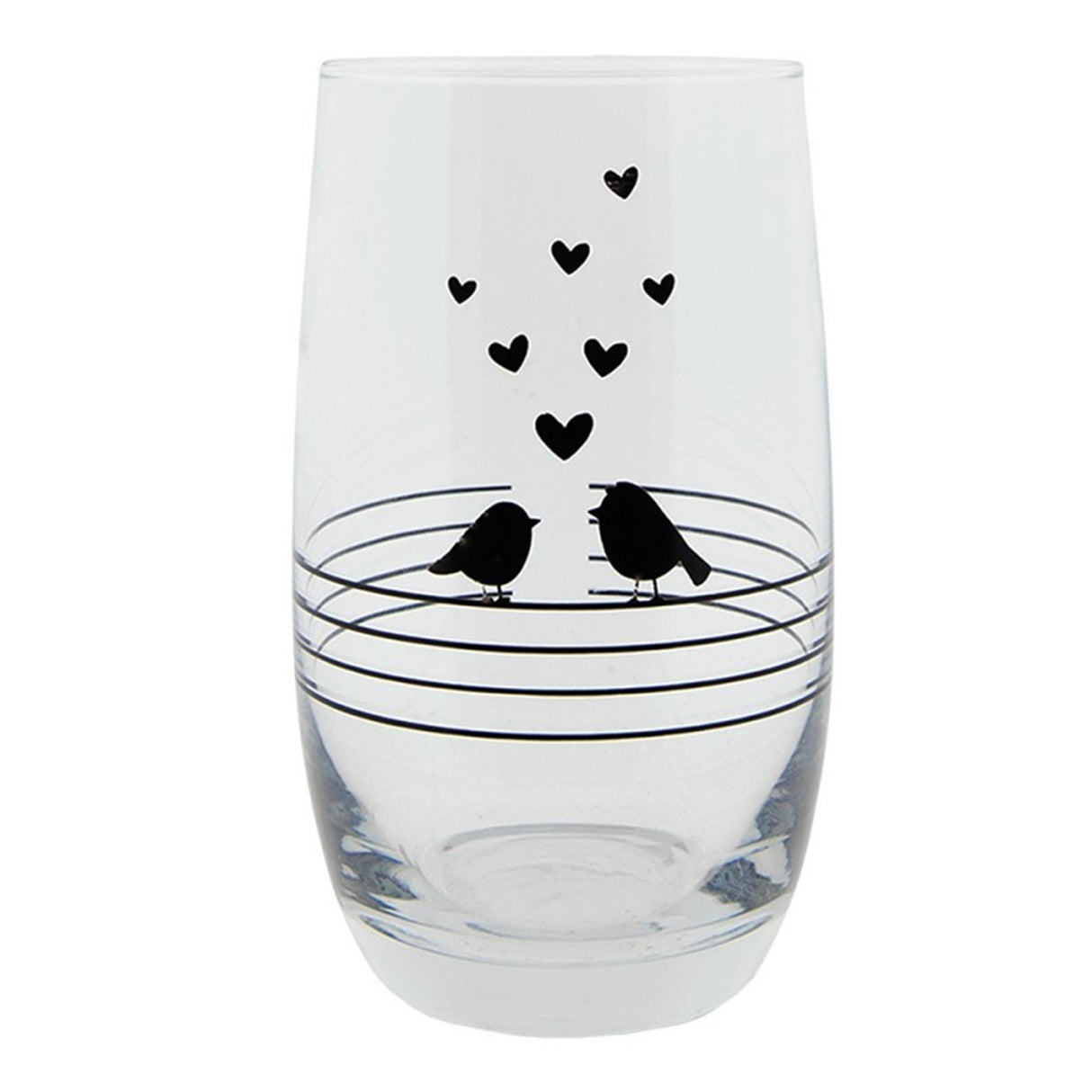 Clayre eef drinkglas vogels 320ml