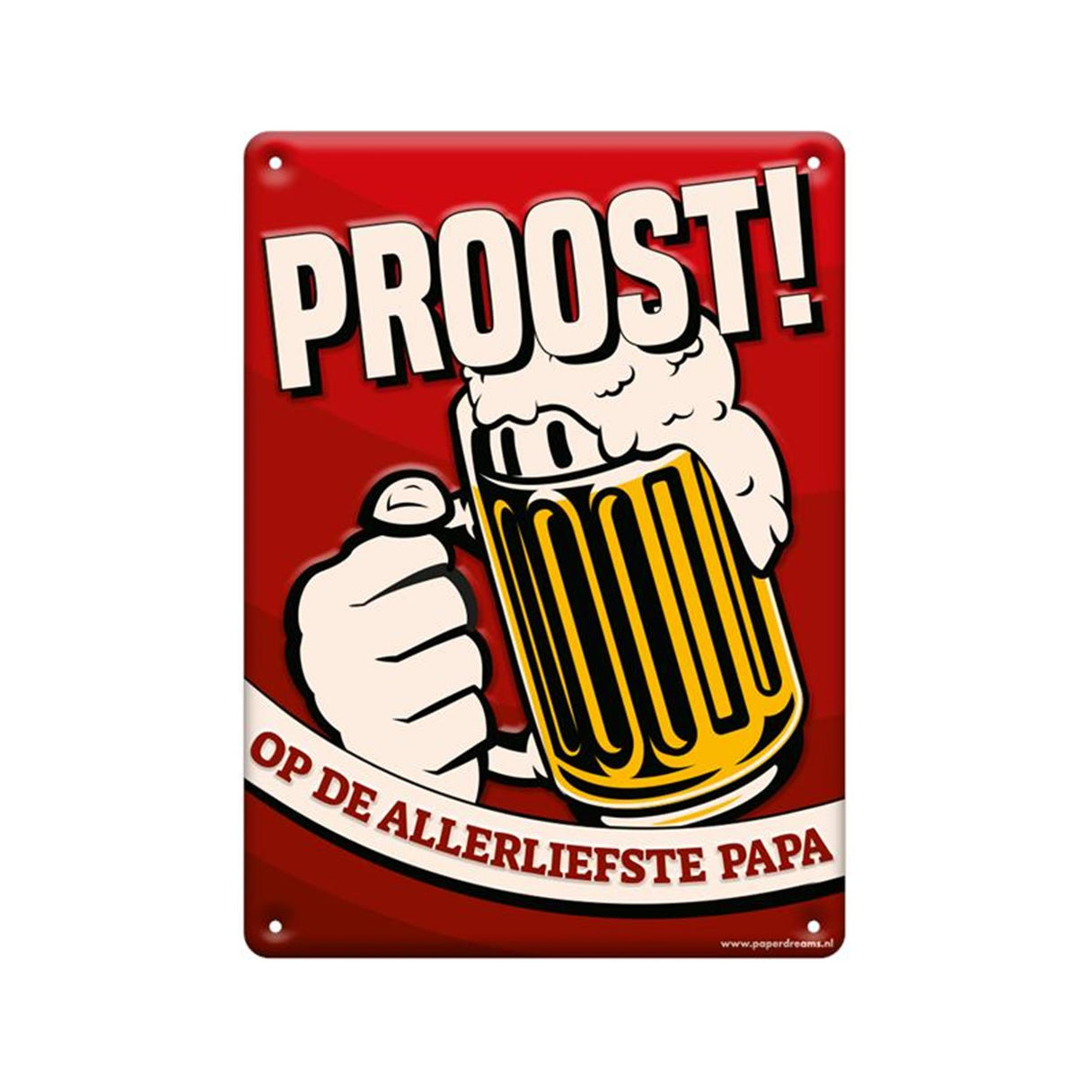 Paperdreams tekstbord metaal 22x16,5cm - papa