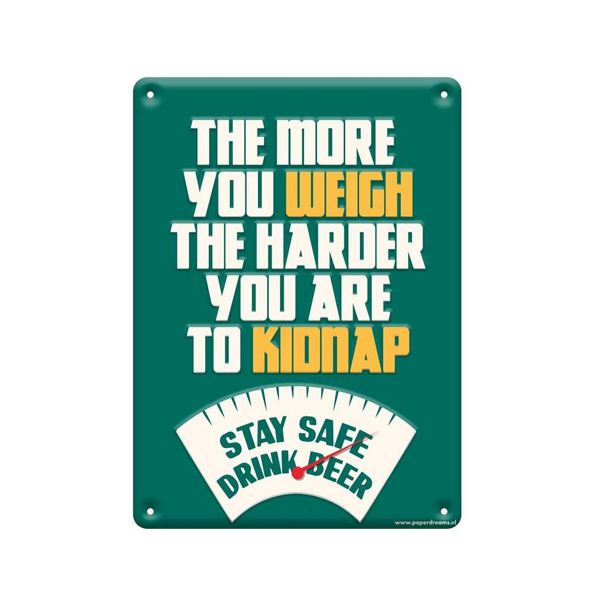 Paperdreams tekstbord metaal - the more you weigh