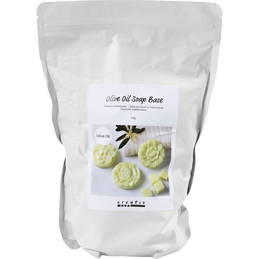 Creativ company olijfolie zeepbasis, granules, 1000 gr 1 doos