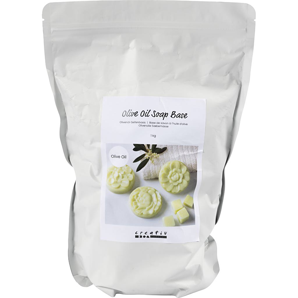 Creativ company olijfolie zeepbasis, granules, 1000 gr 1 doos