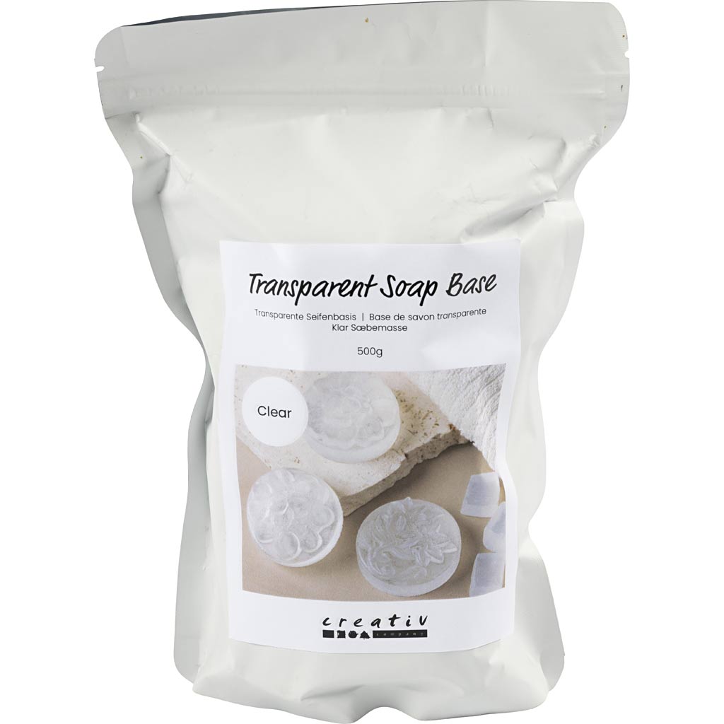 Creativ company transparent soap base, granules, 500 gr 1 box
