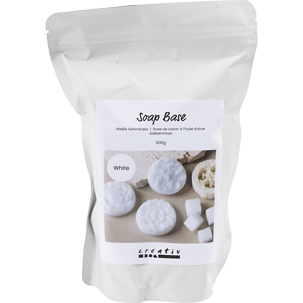 Creativ company white soap base, granules, 500 gr 1 box