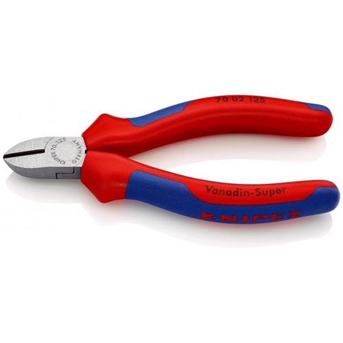 Knipex stranske rezalne klešče črne atramentirane z večkomponentnimi ročaji 125 mm - 7002125