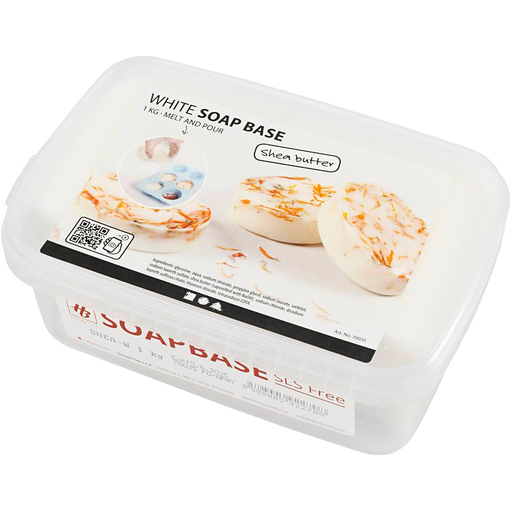 Creativ company soap base with shea butter, white, 1 kg