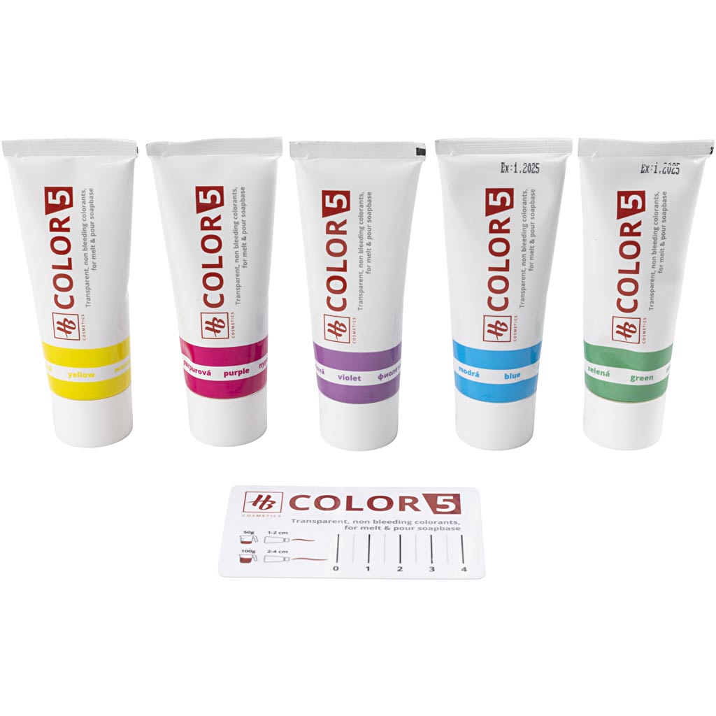 Creativ company soap paint, various colors, 5x30 gr 1 box