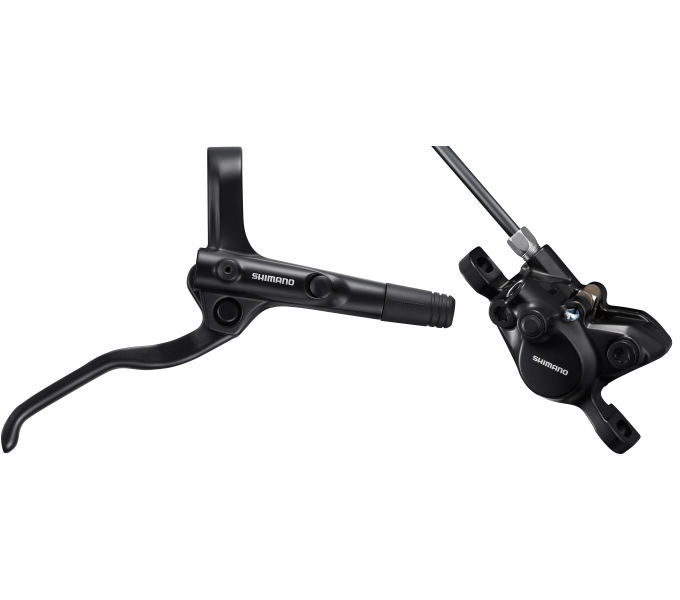 Shimano hydraulisches Scheibenbremsen-Set MT200 hinten – ohne Bremsscheibe – schwarz (Werkstattverpackung)
