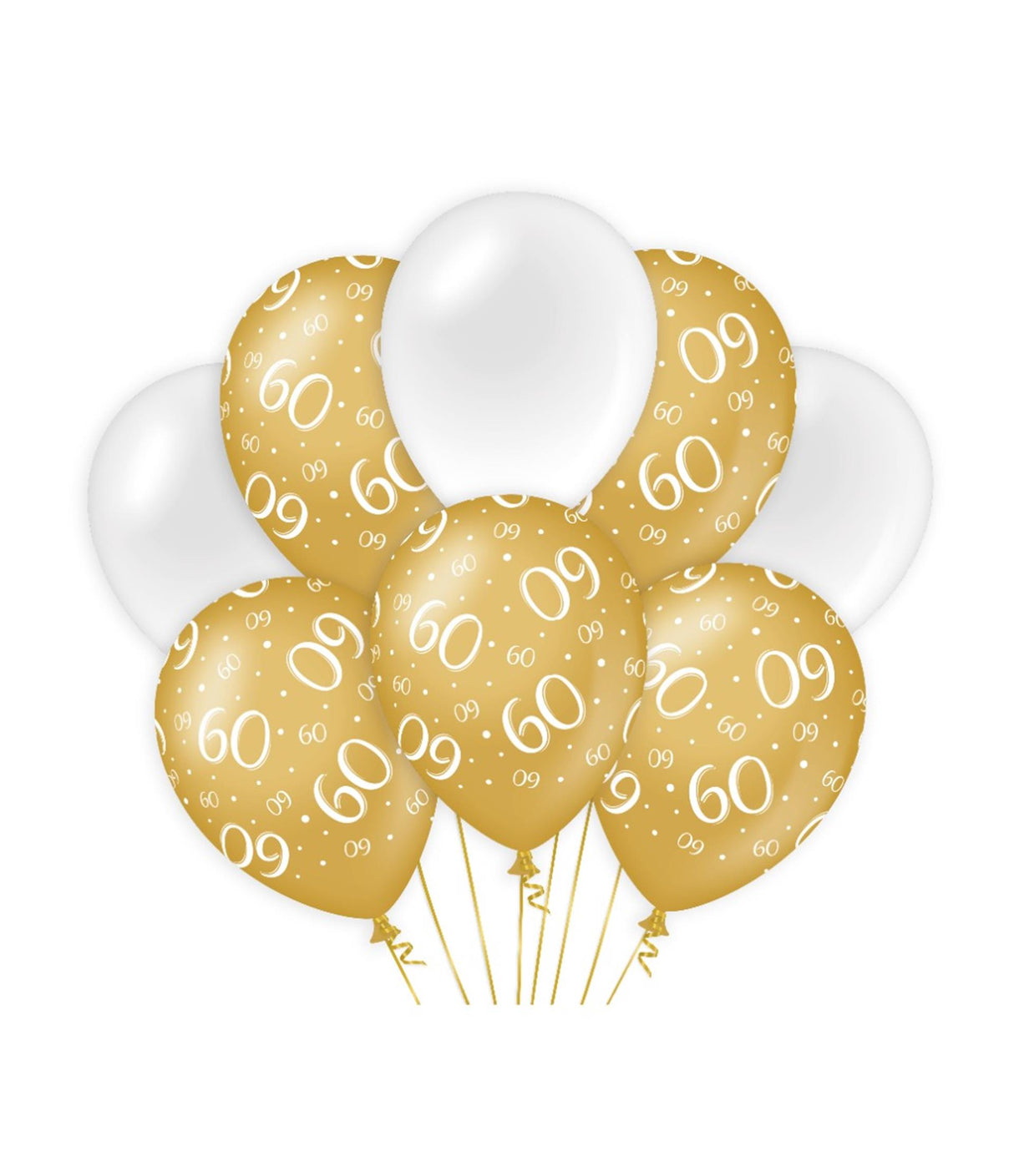 Paperdreams decoratie ballonnen goud wit - 60