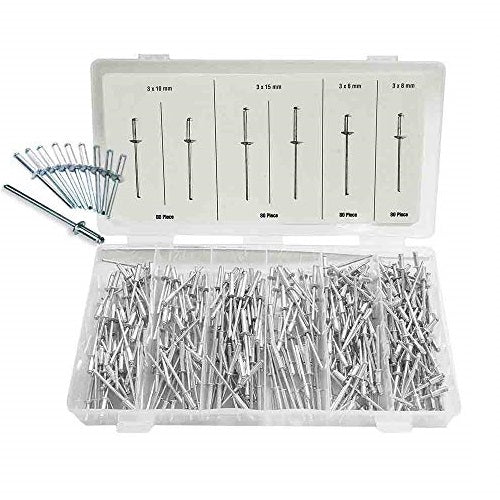 Deli pop rivet assortment, 320 pieces in storage box