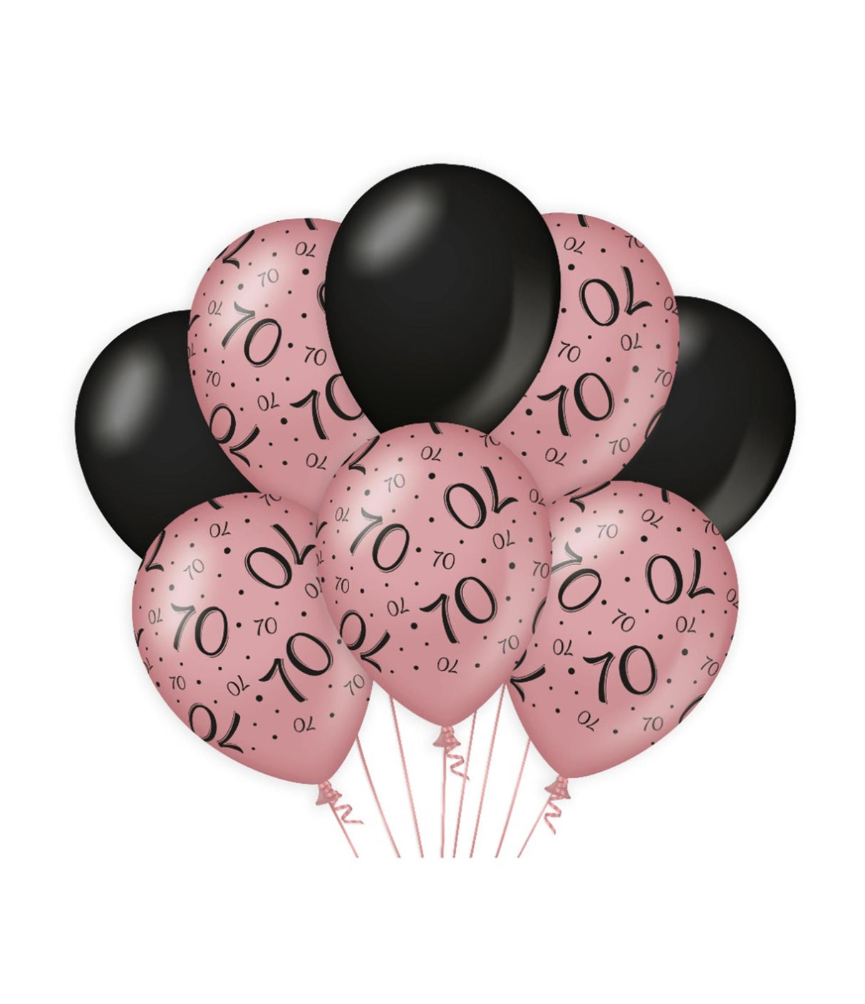 Paperdreams decoratie ballonnen roze zwart - 70