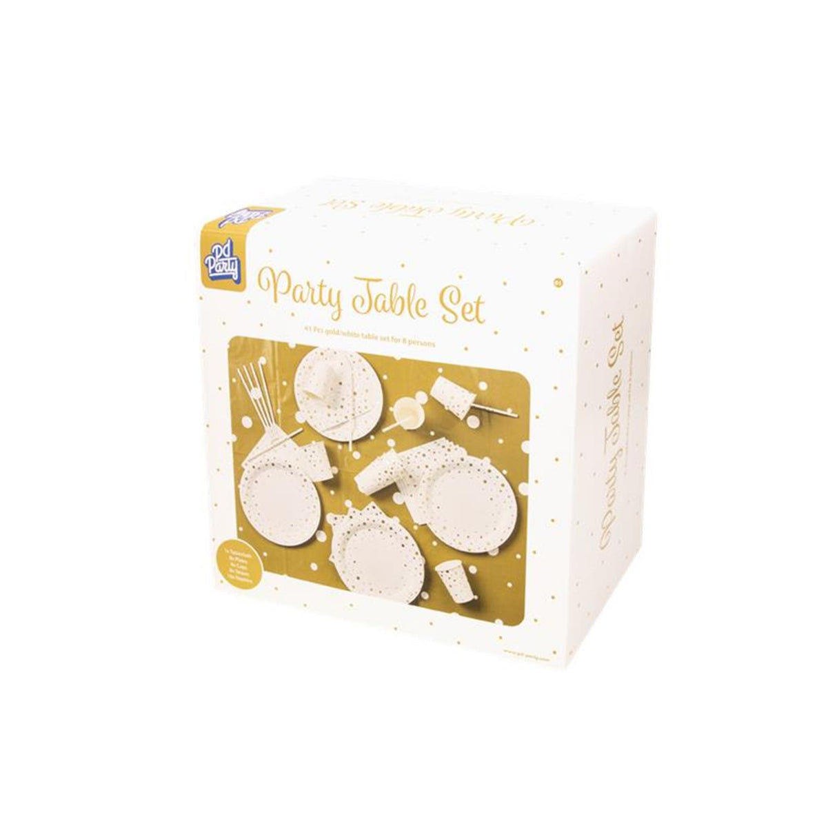 Paperdreams party table set - gold white