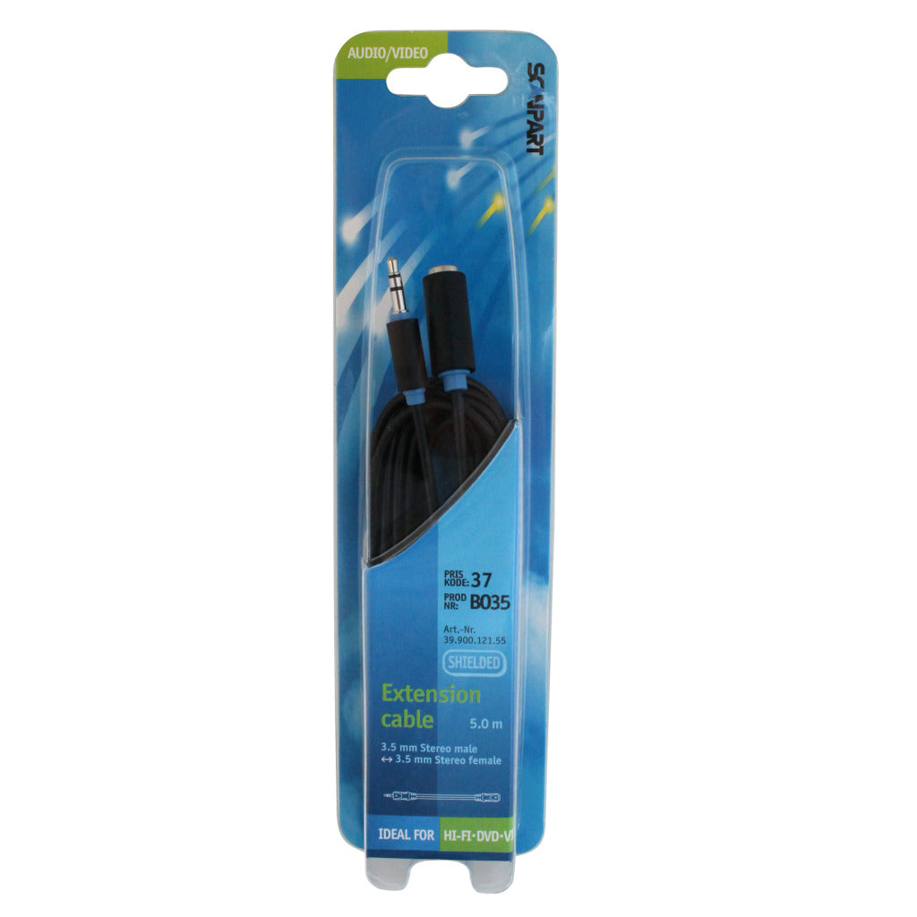 Scanpart extension cable 3.5 s(m)-(f) straight 5.0m