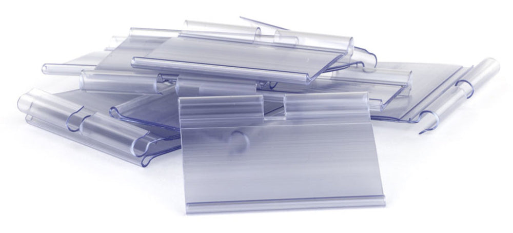 Unbranded shelving price label pvc hook click 30x52 ds a 10