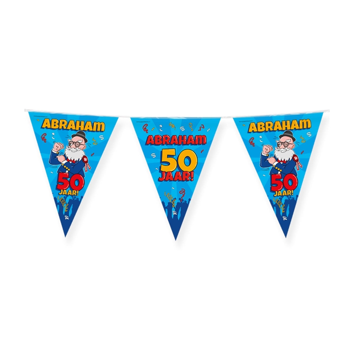 Paperdreams party vlag - abraham cartoon