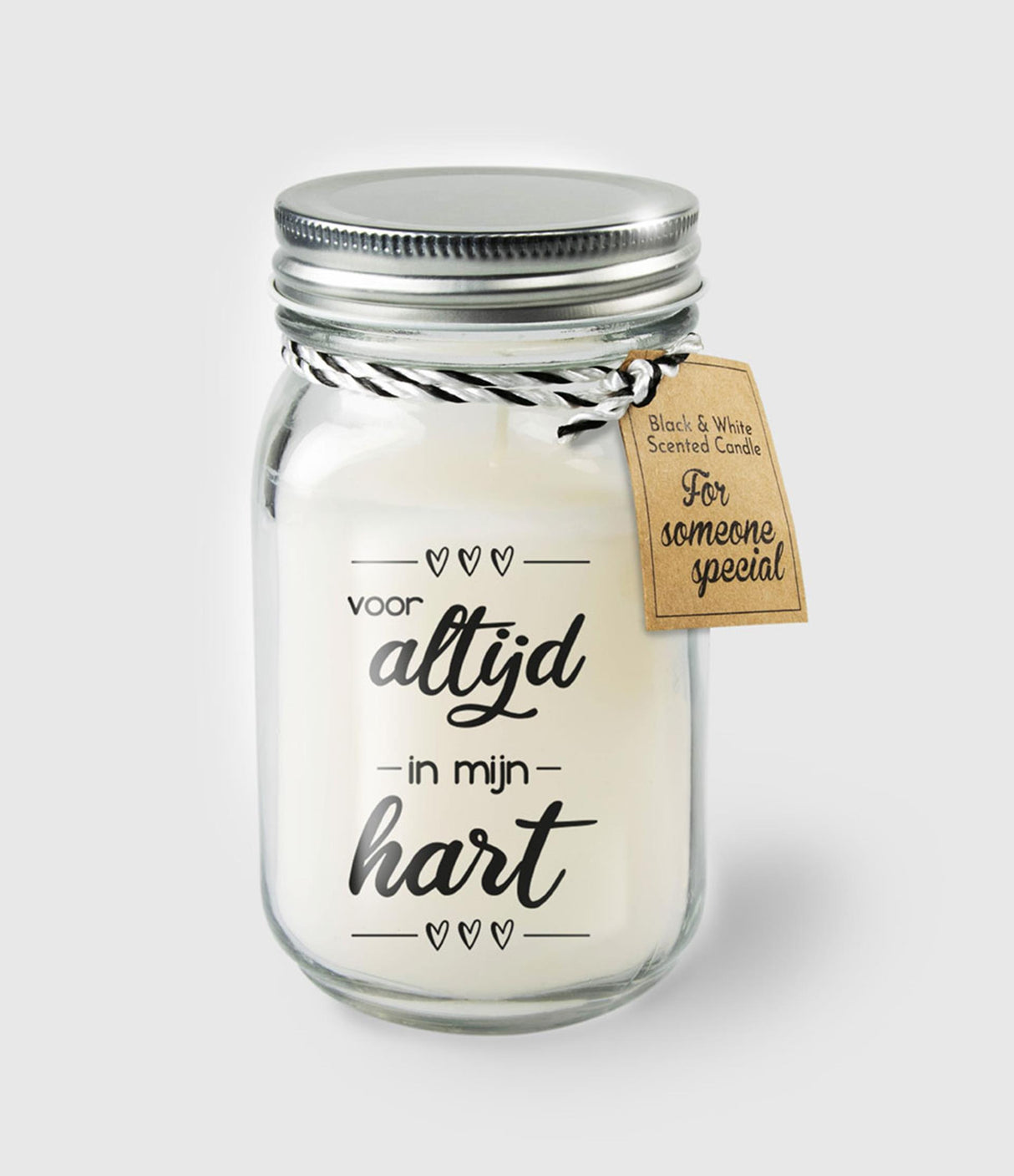 Paperdreams geurkaars in glas - altijd in mijn hart