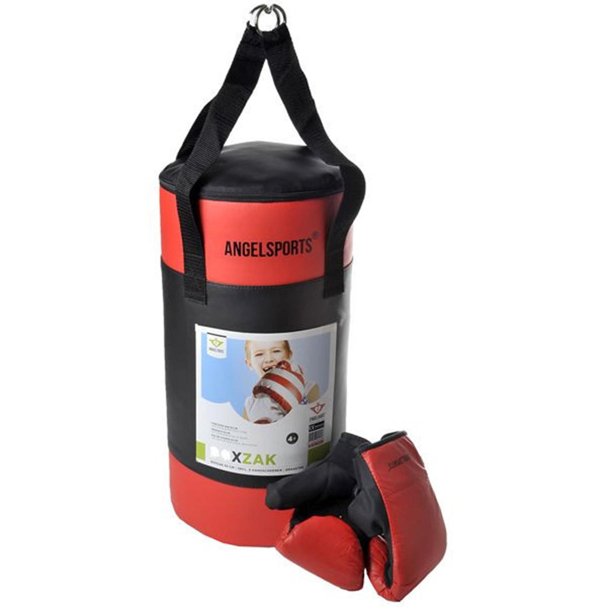 Engelhart bokszak 50cm met handschoenen pvc leder