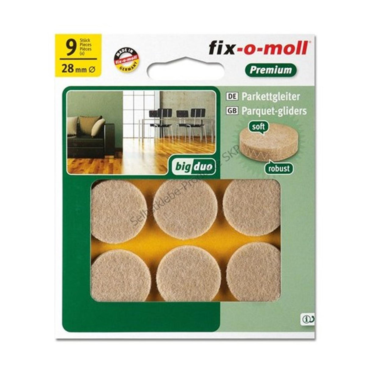 Fix-o-moll viltglijder ø 28mm beige