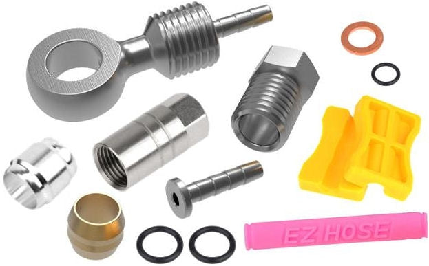 Ezmtb adapter set for hydraulic brake line suitable for formula