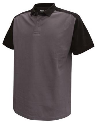 Dassy polo shirt cesar katoen grijs zwart xxl