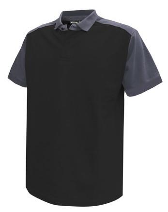 Dassy polo shirt cesar katoen zwart grijs s
