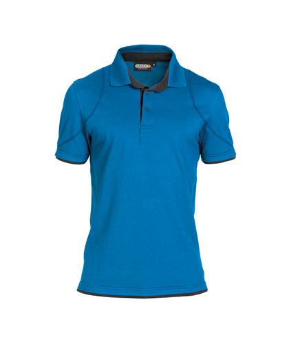 Dassy polo orbital azuurblauw grijs l