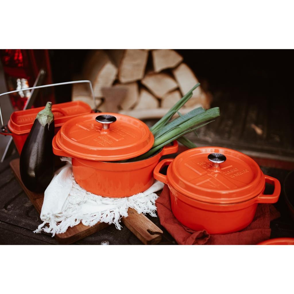 Solinger the windmill premium gjutjärn stekpanna 2,5l orange emalj