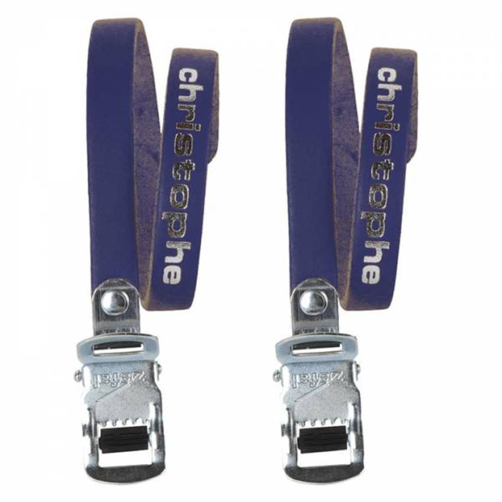 Zefal toe clip strap zef christophe 516 leather bl set