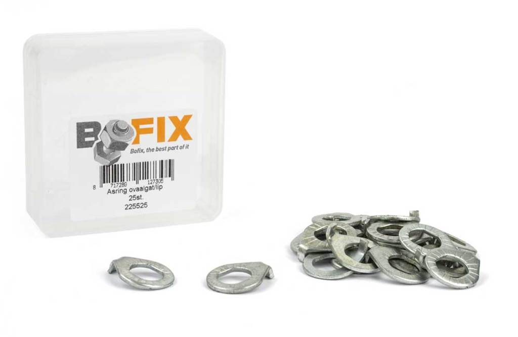 Bofix -Achse -Ring mit Lippen M10 Rechteck pro 25 Teilen 225525