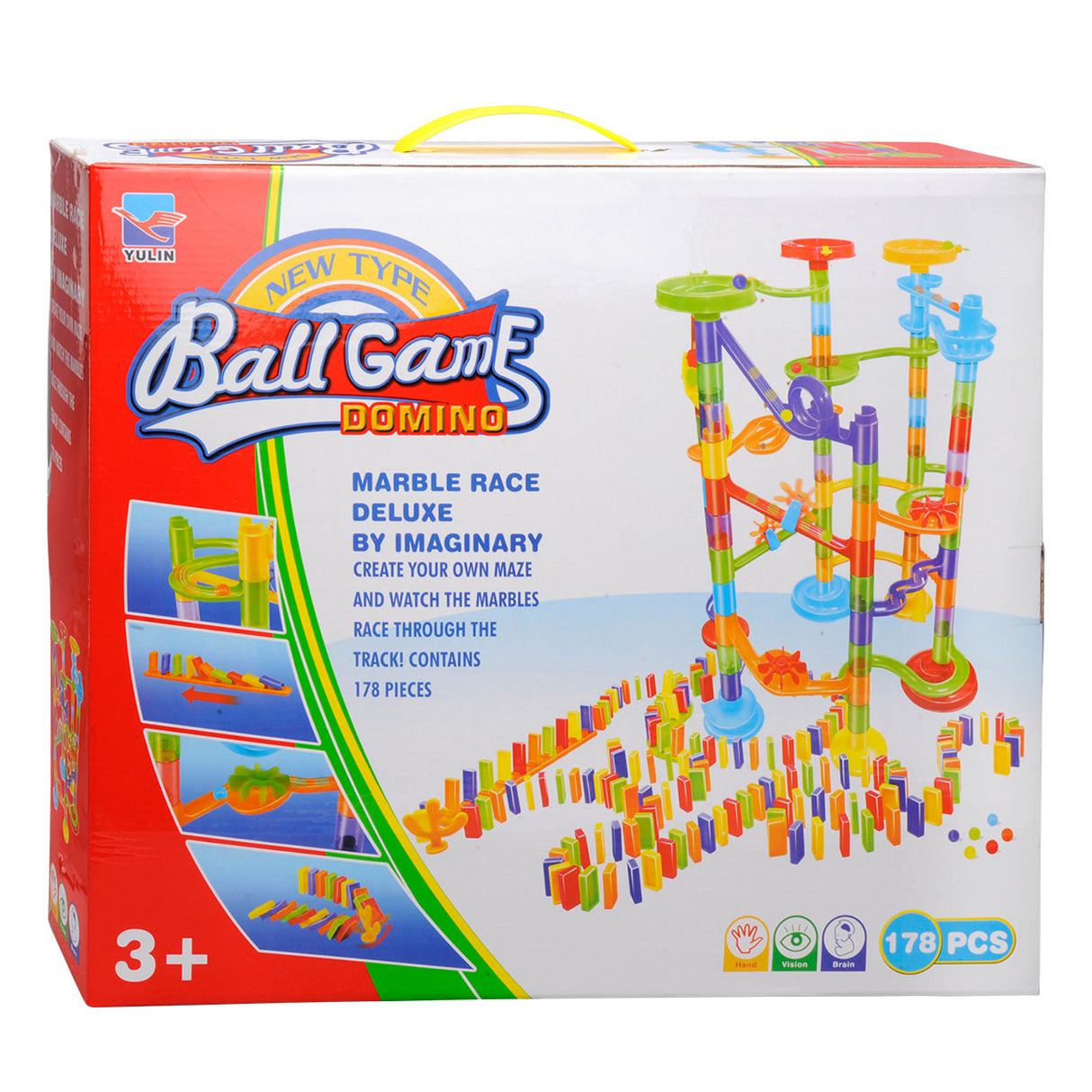 Marmor Track mit Domino, 178dlg.