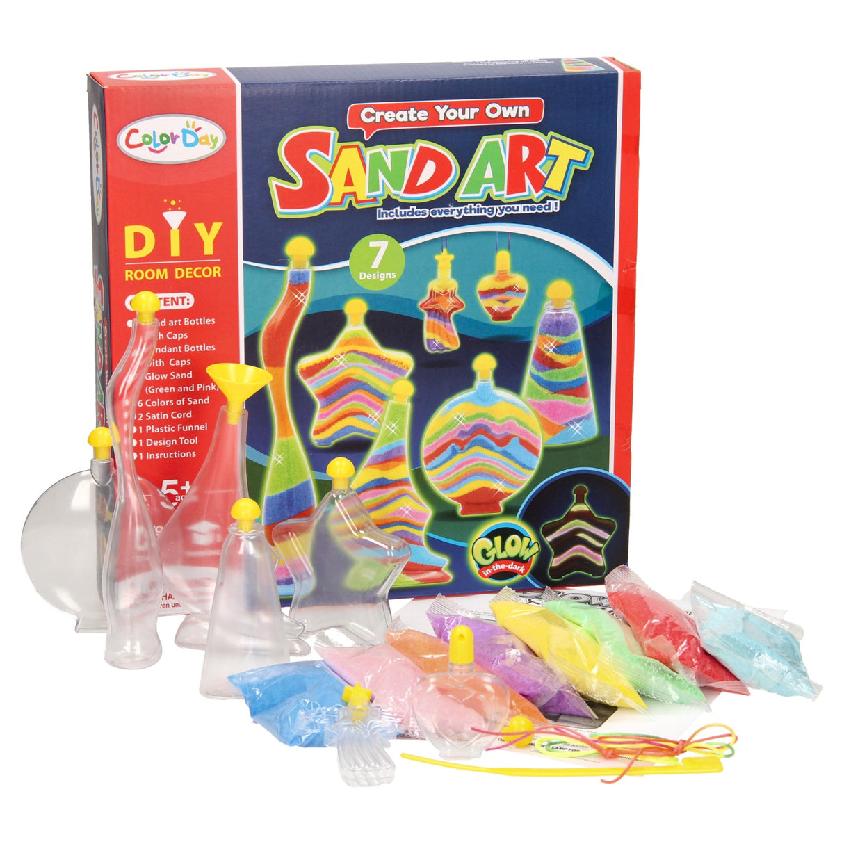 Zandkunst leuchten im dunklen xxl, 20dlg.