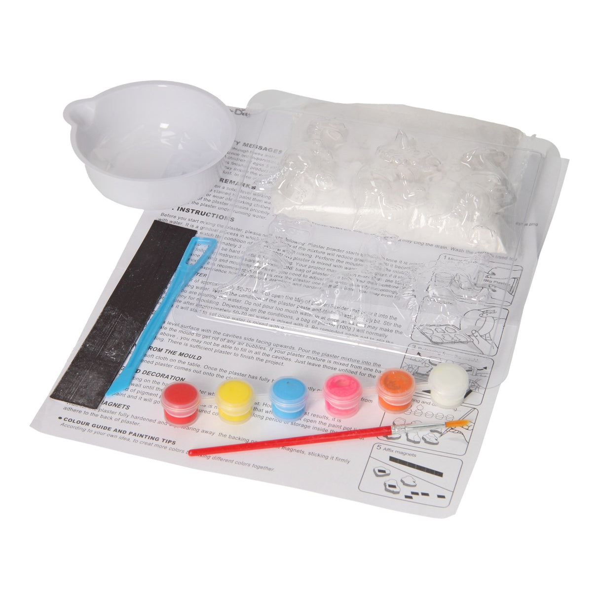 Gips Gieten Glow v temnih magnetih - Dinoos