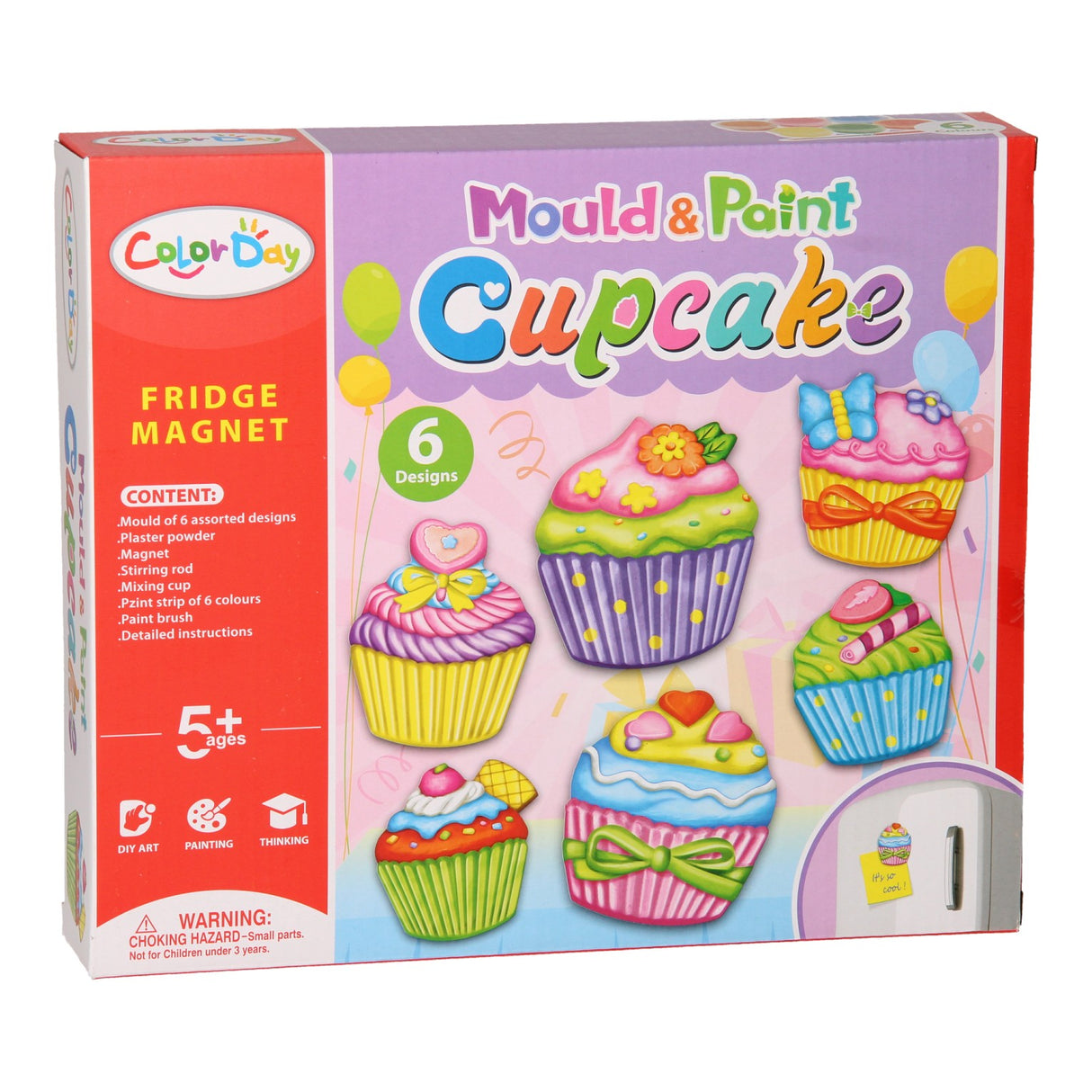 Plaster casting magnets - cupcakes