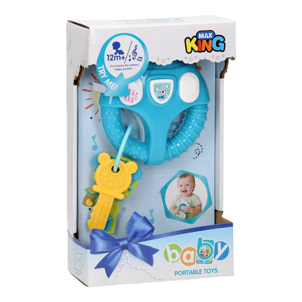 Zabaw się kierownicą z klawiszami - kolor niebieski