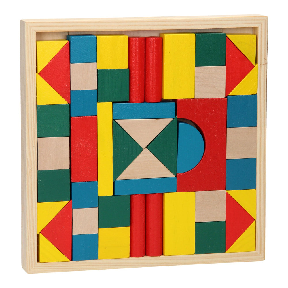 Wooden building blocks, 48 pcs.