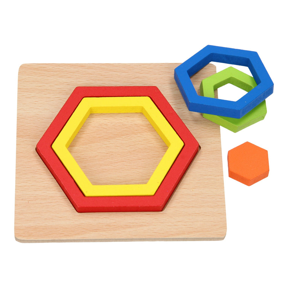 Wooden shape puzzle - hexagon