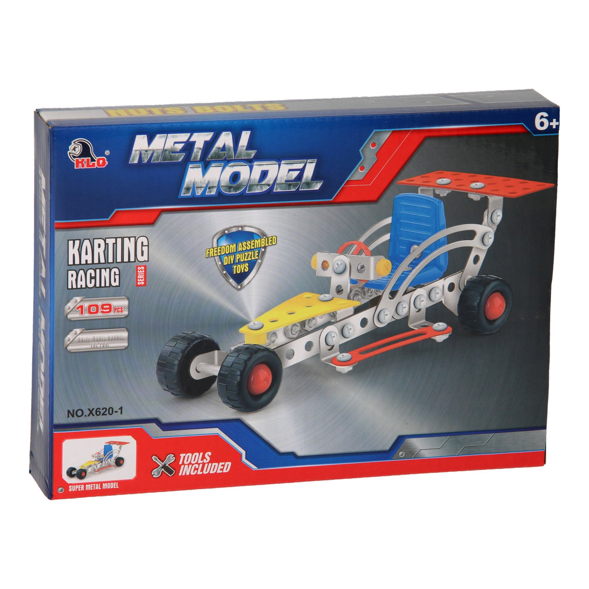 Metal racing car construction, 109 pcs.