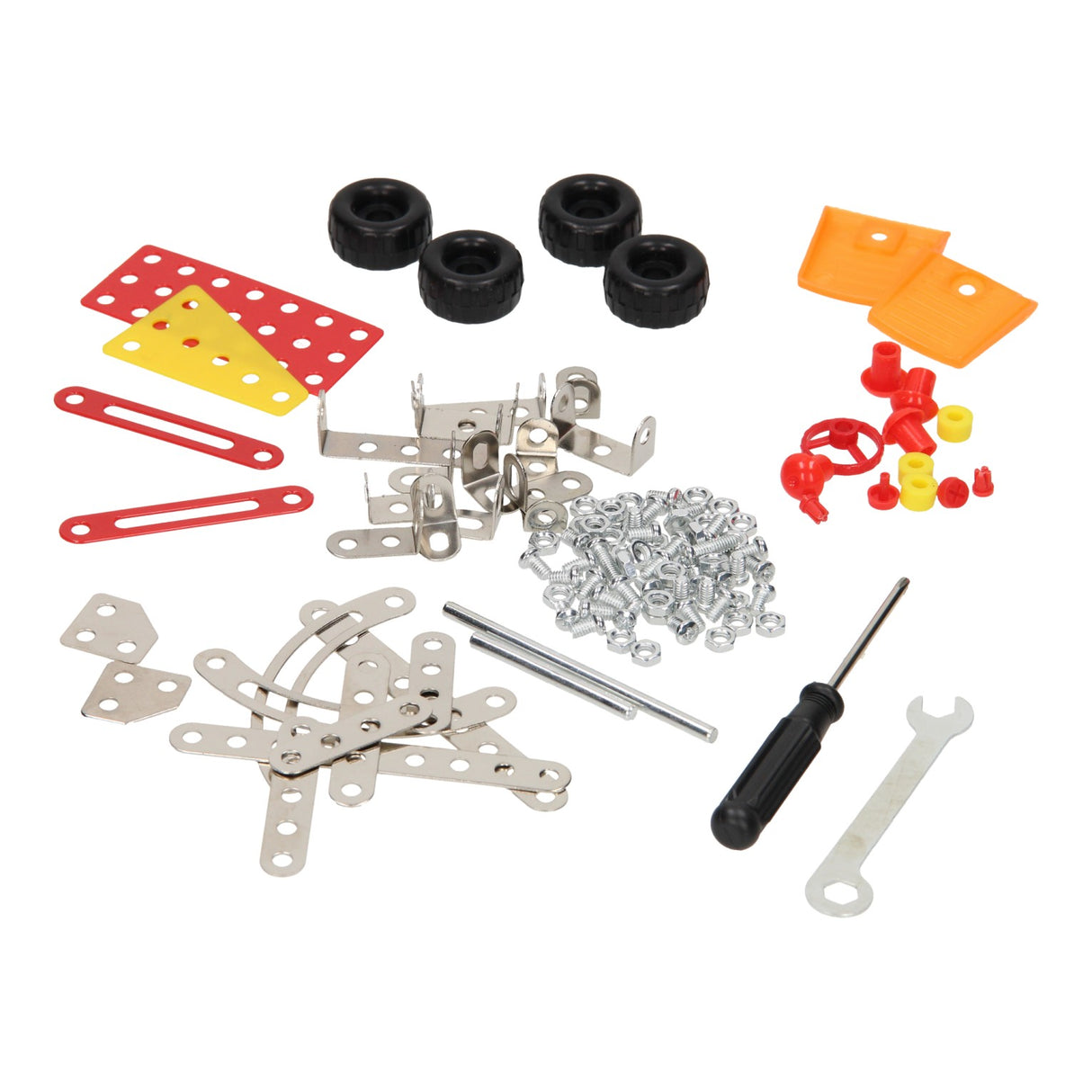 Construction metal race car, 109 pcs.