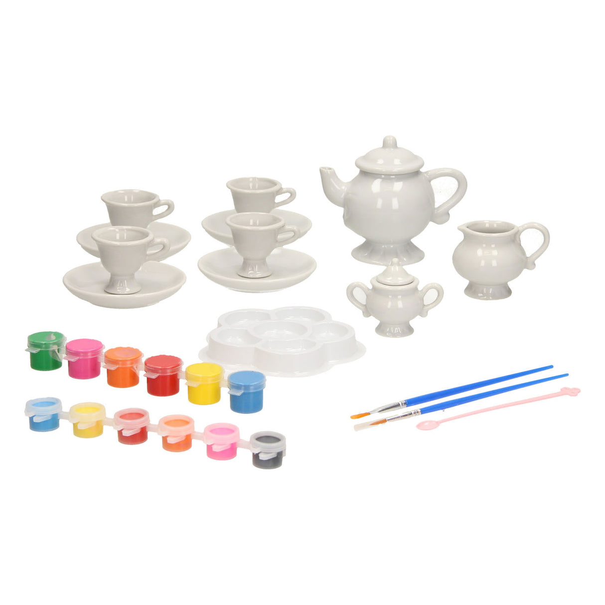 Paint your own Tea Set, 18pcs.
