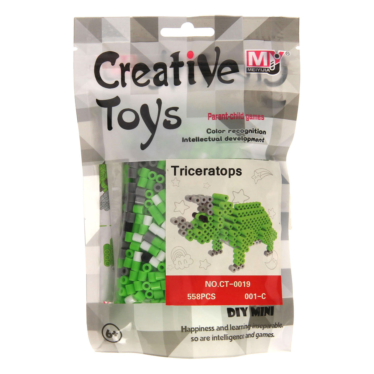 Dinosaur Iron-on Bead Set