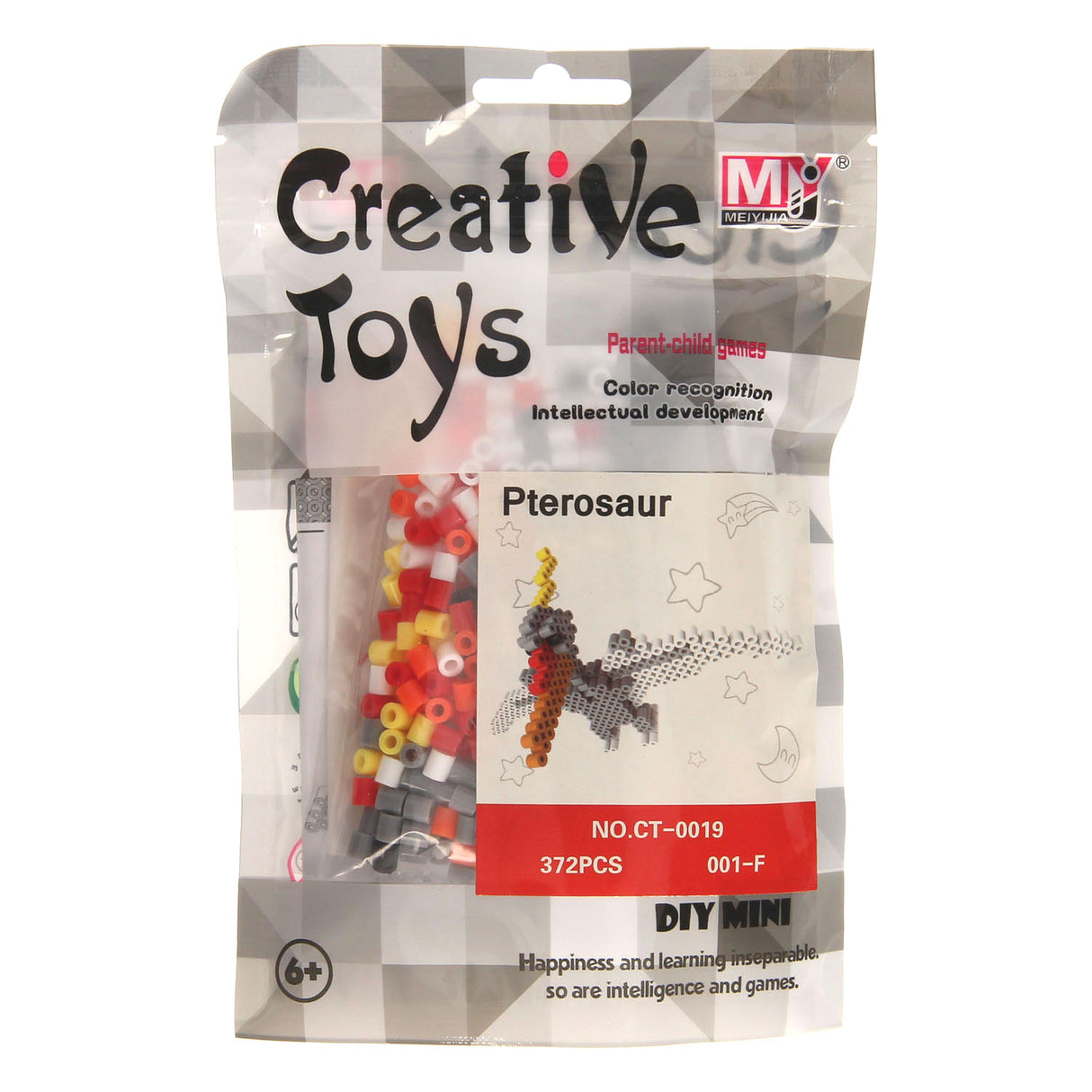 Dinosaur Iron-on Bead Set