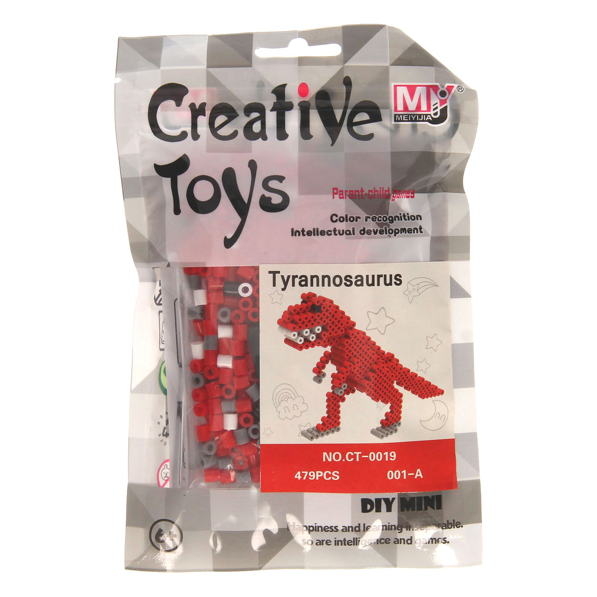 Dinosaur Iron-on Bead Set