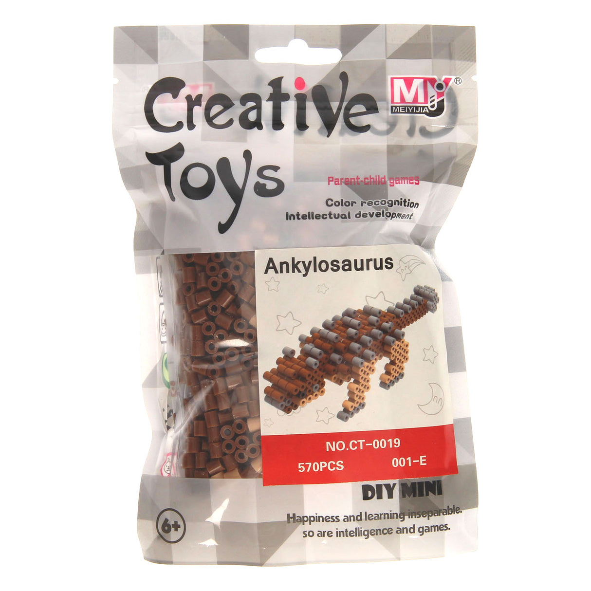 Dinosaur Iron-on Bead Set