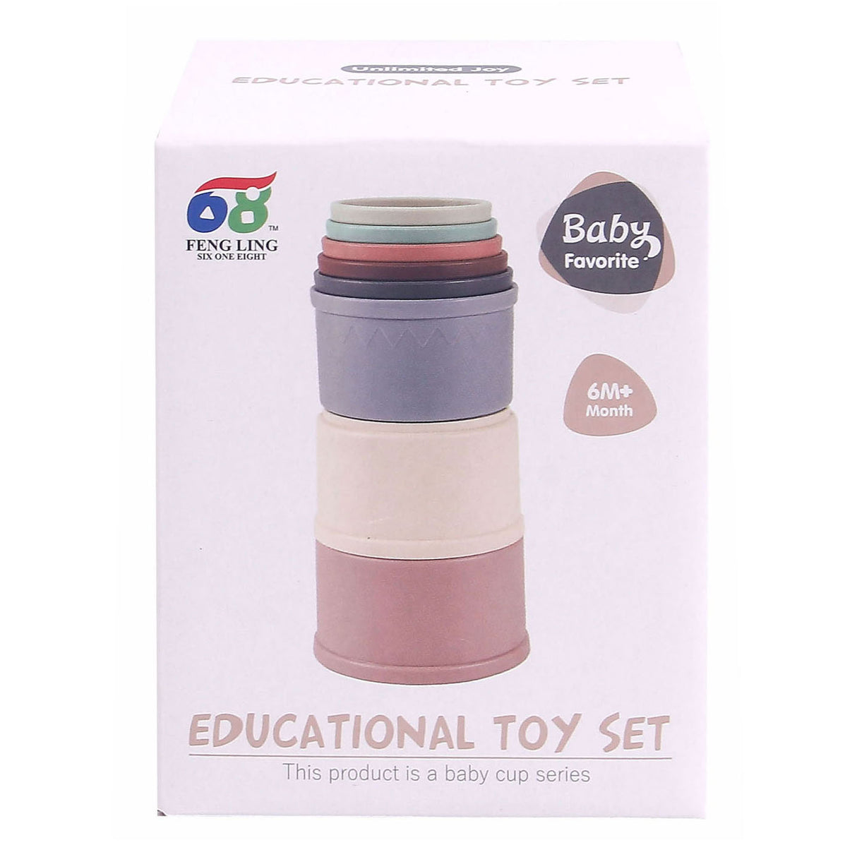 Stacking bokštas pastelė, 8 vnt.