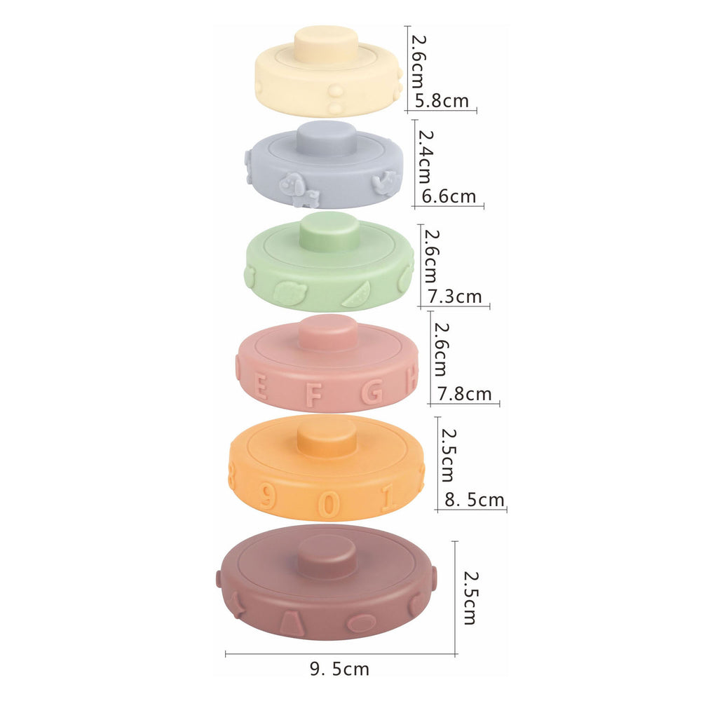 Baby stacking tower pastel
