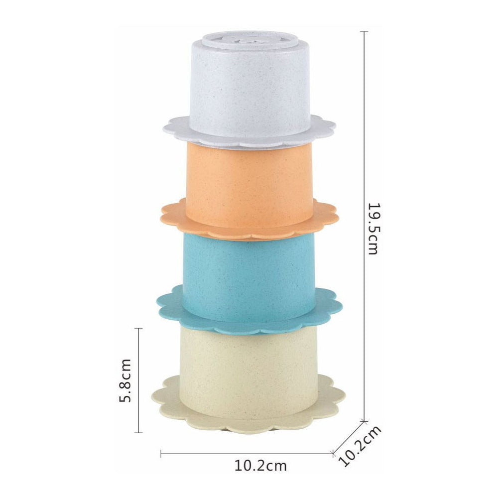 Pastel bath toys set, 12 pieces.