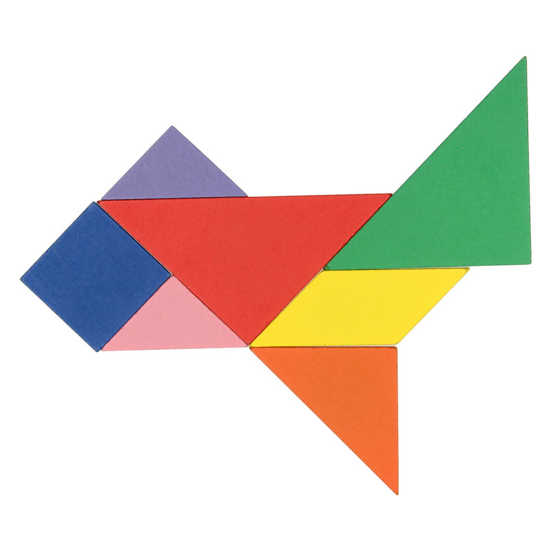 Wooden tangram puzzle, 7 pcs.